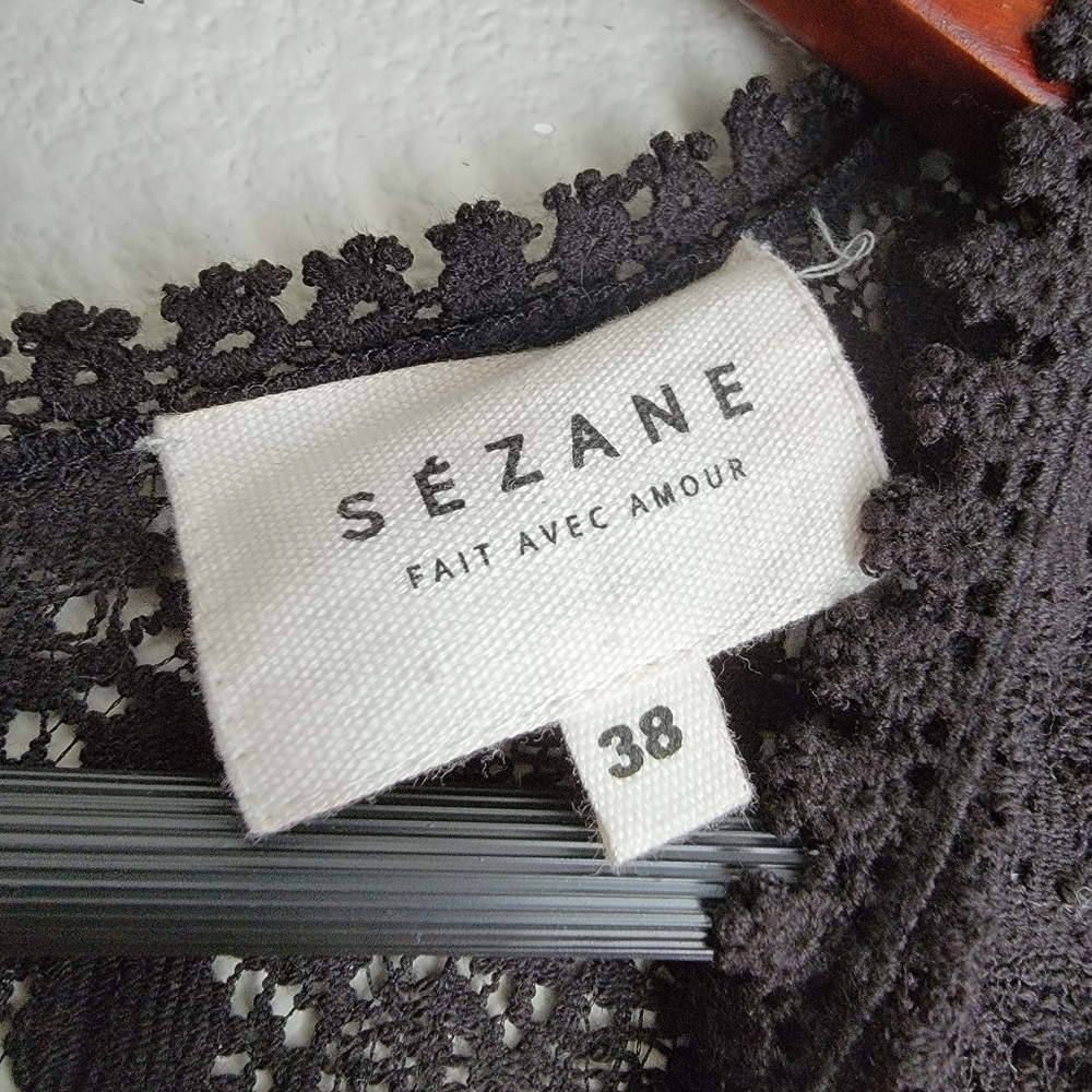 Sezane Ninon Top in Black size 38 - Picture 6 of 9